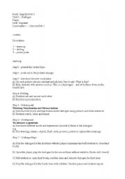 English Worksheet: lesson plan 