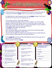 English Worksheet: ant and grasshopper