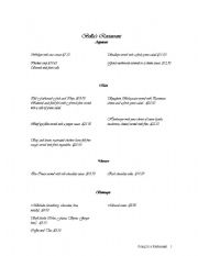 English worksheet: Ordering Food