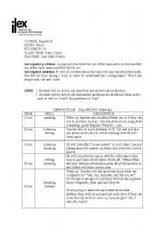 past tense lesson plan