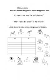 English Worksheet: Phonetics e and i: sounds