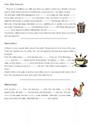 English Worksheet: process of making things