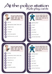 English Worksheet: Role play cards series: At the police station