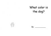 English worksheet: Make your own reader about colors