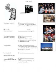 English Worksheet: At the cinema 