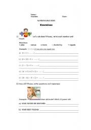English worksheet: NUMBERS AND AGES