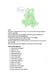 English worksheet: Froggy
