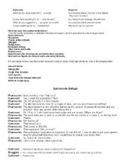 English worksheet: Pharmacy sheet