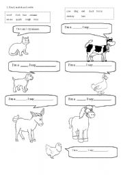 English Worksheet: Farm Animals