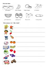 English Worksheet: FOOD
