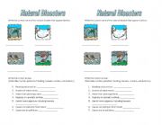 English Worksheet: NATURAL DISASTERS