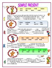 English Worksheet: SIMPLE PRESENT