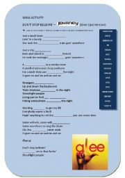 English Worksheet: Song activity - Dont stop Believing