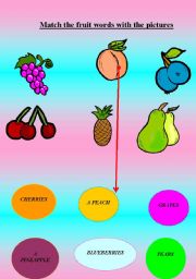 English worksheet: Fruits