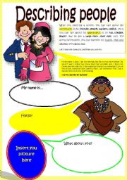 English Worksheet: DESCRIPTION (Personality & appearance)
