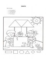 English Worksheet: Shapes