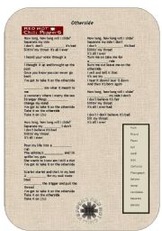 English Worksheet: song activity - Otherside