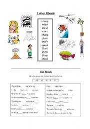 English Worksheet: Letter Blends