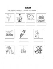 English worksheet: Nouns