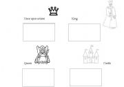 English Worksheet: king and queen