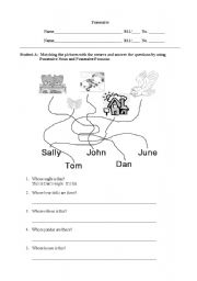 English Worksheet: Possesives Worksheet