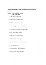 English worksheet:  Past simple