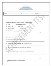 English Worksheet: Practice Test