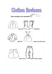 English worksheet: clothes