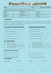 English Worksheet: practice sheet 