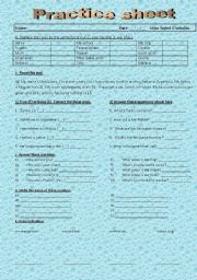 English worksheet: practice sheet 