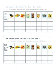 English Worksheet: Do you like_ Food Survey