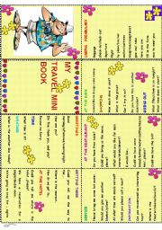 English Worksheet:  TRAVEL MINI BOOK