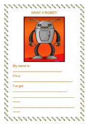 English Worksheet: What a robot!