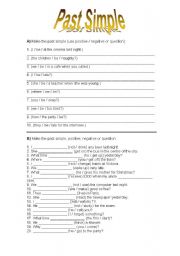 English Worksheet: PAST SIMPLE