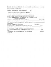 English worksheet: comparatives