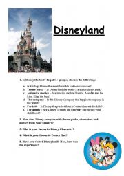 English Worksheet: Disneyland
