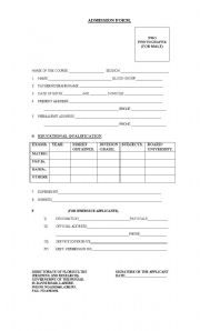 English worksheet: formation