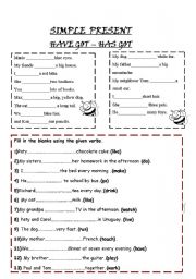 English Worksheet: present simple