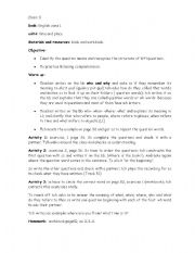 English worksheet: LESSON PLAN