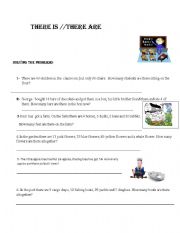 English worksheet: There is / there are