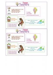 English Worksheet: tongue twisters!