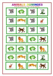 ANIMAL Dominoes Game