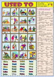 English Worksheet: Used to with Answer Key