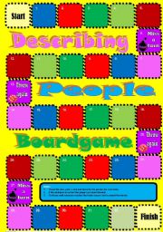 Describing People Caricatures Boardgame + 9 cards
