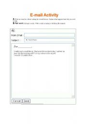 English Worksheet: E-mail Activity