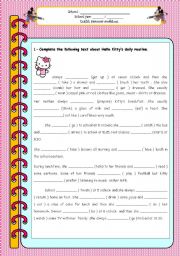 Hello Kittys daily routine