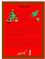 English Worksheet: Christmas ( Celebration part 1)