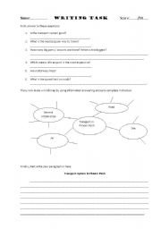 English worksheet: Description writing task