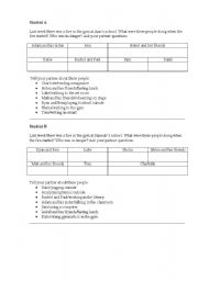 English worksheet: The past continuous