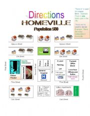 English Worksheet: Directions - Intermediate and Adult Learning